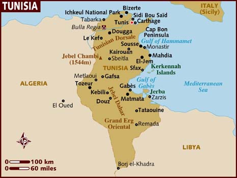 tunis 2022 mapa