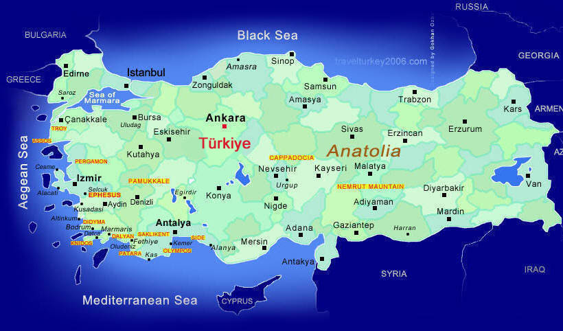 TURSKA 2023 mapa